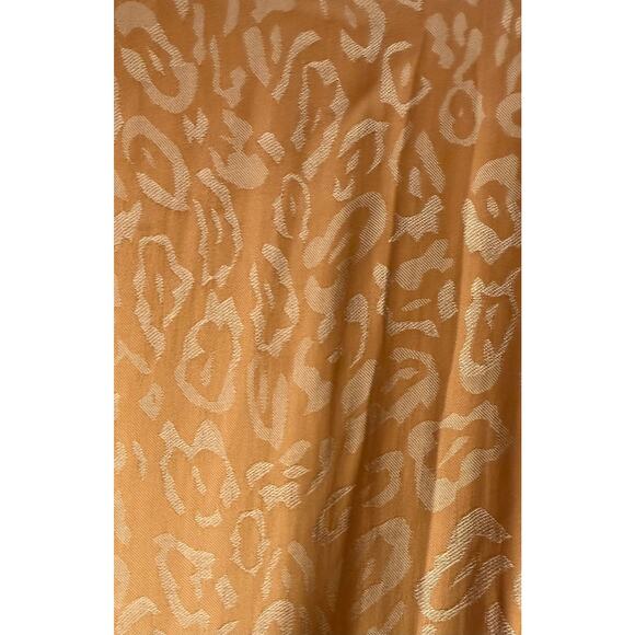 Ava & Viv Wrap Dress Womens 2X Rust Jacquard Animal Print Tie Waist Midi New - Picture 5 of 8